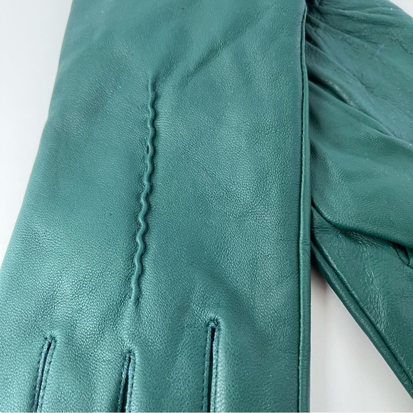 Leather Gloves Elegant Green 8.5 - Picture 2 of 7